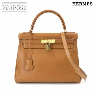 エルメス(Hermes)のエルメス HERMES ケリー 28 2way ハンド ショルダー バッグ クシュベル エプソン ゴールド 〇Y刻印 内縫い ゴールド 金具 VLP 90234475(ハンドバッグ)