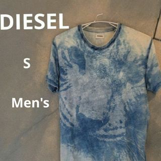 ディーゼル(DIESEL)のDIESEL　ディーゼル　タイガーデニムインディゴブルーTシャツ　Sサイズ(Tシャツ/カットソー(半袖/袖なし))