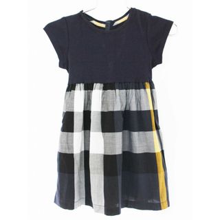 バーバリー(BURBERRY)の【夏物 新入荷!】[バーバリー/BURBERRY]92cm 半袖ワンピース 紺系【中古】子供服 キッズ kids 女の子 夏 onepi 715042(ワンピース)