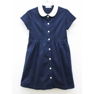 ミキハウス(mikihouse)の【新入荷!】現行〔ミキハウス/mikihouse〕120cm 半袖ワンピース 濃紺 お受験 フォーマル お稽古 通塾 説明会 見学会 通学【中古】子供服 キッズ kids 女の子 fml 715042(スカート)