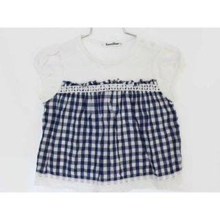 ファミリア(familiar)の【夏物 新入荷!】[ファミリア/familiar]90cm 半袖Tシャツ/半袖カットソー 白×紺【中古】子供服 キッズ kids ベビー服 baby 女の子 夏 tops 715042(Ｔシャツ)