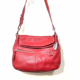 020532● FURLA レザー ショルダー バッグ レッド フルラ(ショルダーバッグ)