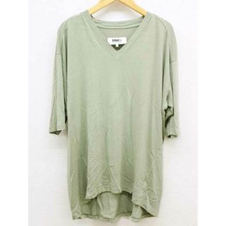 MM6 - 【夏物 新入荷】‡MM6/メゾンマルジェラ‡Vネックカットソー/Tシャツ/S52GC0076/半袖 カーキ レディース M【中古】 夏 915042