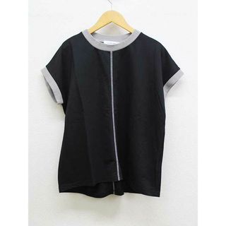 メイソングレイ(MAYSON GREY)の【夏物 新入荷】‡MAYSON GREY/メイソングレイ‡バイカラーフレンチプルオーバー/カットソー/Tシャツ/半袖 ブラック/黒 レディース 2【中古】 夏 715042(Tシャツ(半袖/袖なし))