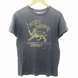 Hanes - ヘインズ ヴィンテージ 80年 Tシャツ カットソー 半袖 プリント 紺 M