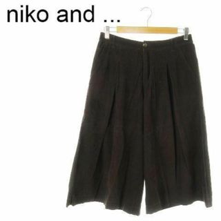 ニコアンド(niko and...)のニコアンド パンツ ワイド スカーチョ コーデュロイ 茶 230225AO15A(カジュアルパンツ)