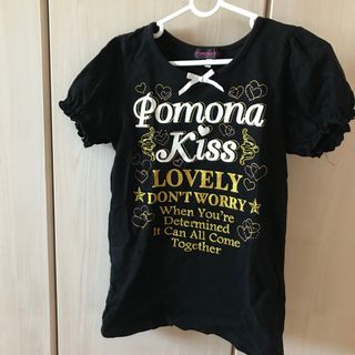 pomonakiss パフスリーブTシャツ　バックプリント付き(Tシャツ/カットソー)