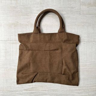 kumono クモノ リネン ? デザイン トート バッグ 茶系(トートバッグ)