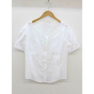 ジバンシィ(GIVENCHY)の♪GIVENCHY/ジバンシイ♪シャツブラウス/エレガント/シンプル/カジュアル/オシャレ/半袖 ホワイト/白色 レディース 40 【中古】 夏 114032(シャツ/ブラウス(半袖/袖なし))