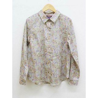 【夏物 新入荷】‡AMACA/アマカ‡リバティプリント長袖シャツ/総柄/長袖 ベージュ系 レディース 38【中古】夏春 325042