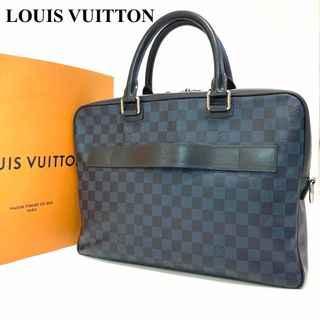 LOUIS VUITTON - 【近年モデル】ルイヴィトン　ポルトドキュマン　ビジネスダミエ　コバルト　メンズ