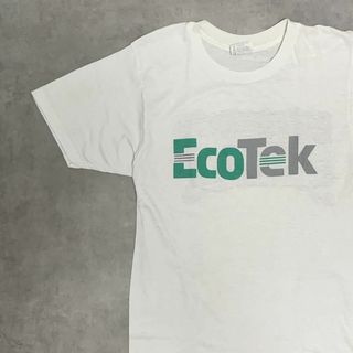 ヘインズ(Hanes)の【80s】Ecotek ホワイトTシャツ Lサイズ USA製 アメリカ企業モノ(Tシャツ/カットソー(半袖/袖なし))
