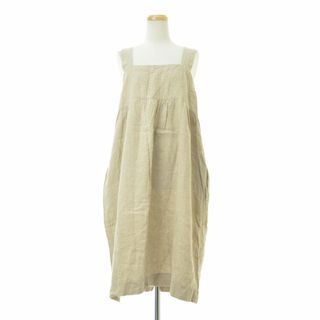 フォグリネンワーク(fog linen work)の【foglinenwork】リトアニアリネン 後ろ開き Aラインワンピース(ひざ丈ワンピース)