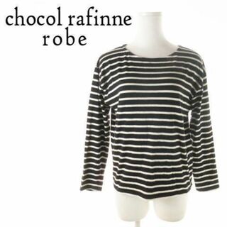 chocol raffine robe - ショコラフィネローブ 長袖カットソー ボーダー M 紺 230228AO9A