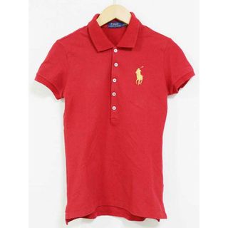 ラルフローレン(Ralph Lauren)の【新規値下げ】☆POLO RALPH LAUREN/ポロラルフローレン☆ポニー刺繍ポロシャツ/ワンポイント/半袖 レッド/赤 レディース XS【中古】夏 615032(ポロシャツ)