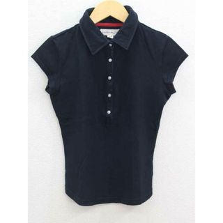 トミーヒルフィガー(TOMMY HILFIGER)の‡TOMMY HILFIGER/トミーヒルフィガー‡ポロシャツ/半袖 ブラック/黒 レディース XS【中古】 夏 616032(ポロシャツ)