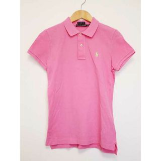 ポロ(POLO（RALPH LAUREN）)の△RALPH LAUREN/ラルフ ローレン△半袖ポロシャツ/ワンポイント/ロゴ/無地  ピンク  レディース 　XS　【中古】  夏 514022(ポロシャツ)