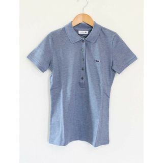 ラコステ(LACOSTE)の新品 未使用品●LACOSTE/ラコステ●ストレッチピケポロシャツ/半袖 ライトブルー/青 レディース 34 夏 035032(ポロシャツ)