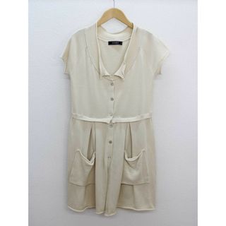 フォクシー(FOXEY)の‡FOXEY/フォクシー‡コットンBLENDロングニットカーディガン/25425/フレンチスリーブ ライトベージュ レディース 38【中古】 夏 914022(カーディガン)