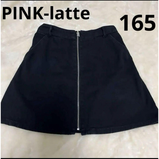 ピンクラテ(PINK-latte)のPINK-latte  肩ベルト ミニスカート ブラック 165(スカート)