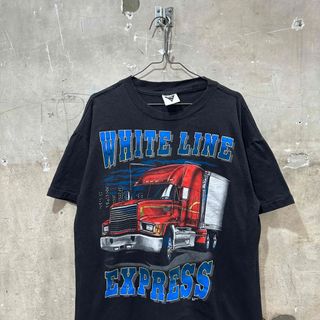 USA90s古着 WHITE LINE EXPRESS Tシャツ 企業物(Tシャツ/カットソー(半袖/袖なし))