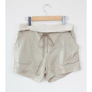 BACCA - 【夏物 新入荷】●BACCA/バッカ●シルク切替リネン混ショートパンツ/ハーフパンツ/短パン/三分丈 ベージュ レディース 36【中古】夏 125042