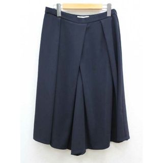 【夏物 新入荷】‡自由区/ジユウク‡ヘリオスダブルクロスパンツ/サイドジップ/無地/クロップド丈 ネイビー/紺 レディース 40【中古】夏春 915042