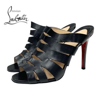 Christian Louboutin - クリスチャンルブタン Christian Louboutin サンダル 靴 シューズ レザー ブラック 黒 ミュール