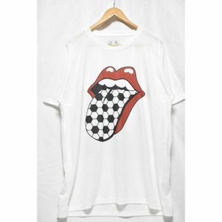 ＠美品 21 ローリングストーンズのパロディ Tシャツtt294 XL 白(Tシャツ/カットソー(半袖/袖なし))