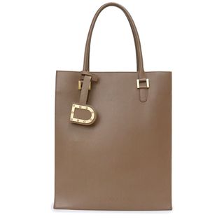 DELVAUX - デルボー デルヴォー ジェフ Jeff トートバッグ カーフスキン レザー ブラウン 茶 マットゴールド金具 DELVAUX（美品）