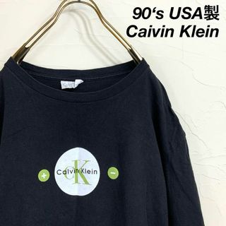 カルバンクライン(Calvin Klein)の90‘s USA製 Caivin Klein CK ビッグロゴ tシャツ(Tシャツ/カットソー(半袖/袖なし))