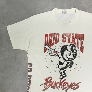 フルーツオブザルーム(FRUIT OF THE LOOM)の【90s】OHAIOSTATE オハイオ大学 Tシャツ XLサイズ USA製(Tシャツ/カットソー(半袖/袖なし))