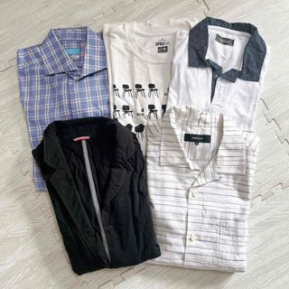 ユニクロ(UNIQLO)のMサイズ　メンズ服　5点まとめ チェック 長袖シャツ チェック柄 カッターシャツ(シャツ)