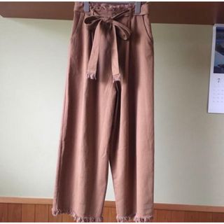 シマムラ(しまむら)のfringe wide pants camel(カジュアルパンツ)