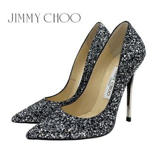 ジミーチュウ(JIMMY CHOO)のジミーチュウ JIMMY CHOO パンプス 靴 シューズ グリッター ブラック シルバー 黒 グラデーションヒール(ハイヒール/パンプス)