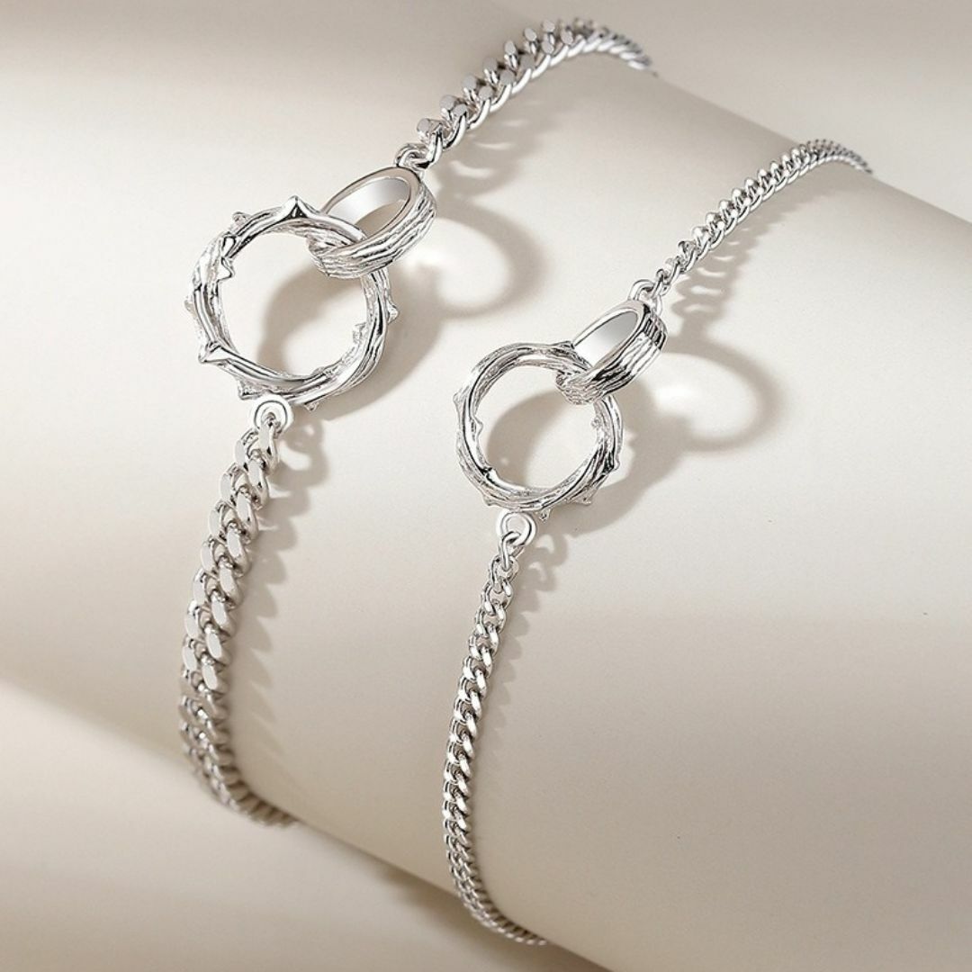 ブレスレット シルバー925 ペアアクセ ペアルック お揃い 【PN3461】 メンズのアクセサリー(ブレスレット)の商品写真