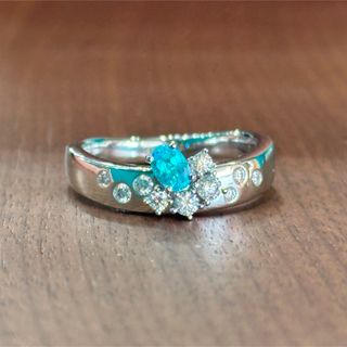 タサキ(TASAKI)のTASAKI 750パライバトルマリン0.21ct ダイヤ0.23リング(リング(指輪))