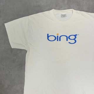 【bing】検索エンジン ホワイトTシャツ XLサイズ ITサービス企業系(Tシャツ/カットソー(半袖/袖なし))