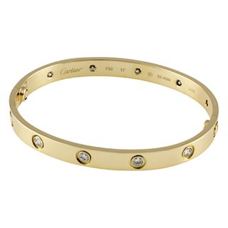 カルティエ(Cartier)のカルティエ ラブブレス ＃17 ドライバーなし バングル 18金 K18イエローゴールド ダイヤモンド レディース CARTIER  中古(ブレスレット/バングル)