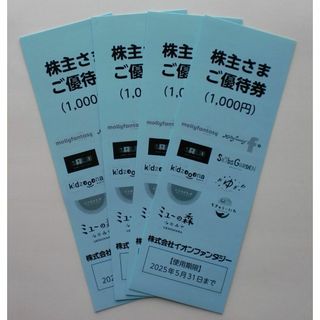 イオンファンタジー　株主優待券4000円