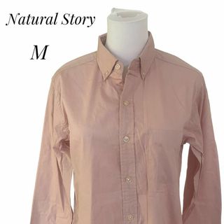 Natural Story レディース　長袖　シャツブラウス ピンク　M(シャツ/ブラウス(長袖/七分))