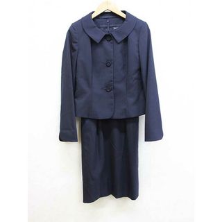 【新入荷】■Kirsch Blute/キルシェブリューテ■アンサンブルスーツ/ワンピース/ジャケット/半袖/長袖/ミディアム丈 濃紺/ネイビー レディース 9 お受験 面接 フォーマル 卒業式 入学式 説明会 見学会 学校行事 園行事 式典【中古】春夏秋冬 415042 text(その他)