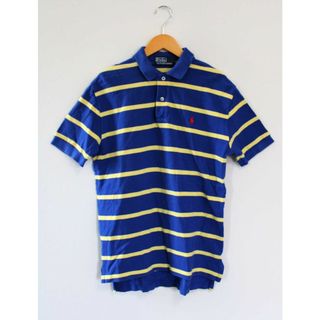 ラルフローレン(Ralph Lauren)の【新規値下げ】●POLO RALPH LAUREN/ポロラルフローレン●ボーダーポロシャツ/半袖 ブルー×イエロー/青×黄色 メンズ S 【中古】夏 615032(ポロシャツ)