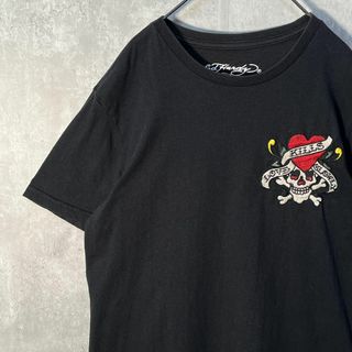 エドハーディー(Ed Hardy)のEd Hardy エドハーディー Tシャツ スカル 立体刺繍 バックロゴ(Tシャツ/カットソー(半袖/袖なし))