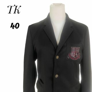 ティーケー(TK)のTK （株）ワールド　レディース　テーラードジャケット　ブラック　M(テーラードジャケット)