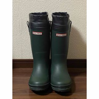 未使用！！ 長靴 雨靴 農作業 園芸  グリーン 深緑 24.5cm 25cm