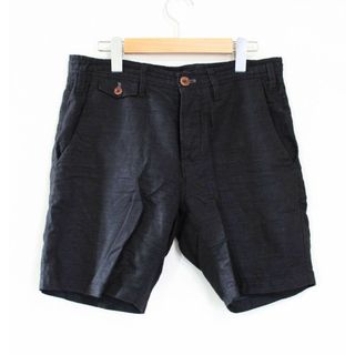 ポールスミス(Paul Smith)の●Paul Smith JEANS/ポールスミスジーンズ●リネン混ハーフパンツ/五分丈 ネイビー/紺 メンズ M【中古】夏 615032(スラックス/スーツパンツ)