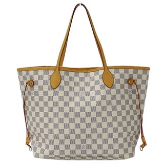 ルイヴィトン(LOUIS VUITTON)のルイ ヴィトン LOUIS VUITTON バッグ ダミエ アズール レディース ブランド トートバッグ ネヴァーフル MM N51107 ホワイト 肩掛け 大容量 おしゃれ 【中古】(トートバッグ)