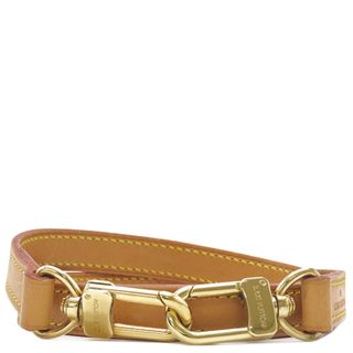 ルイヴィトン(LOUIS VUITTON)のルイヴィトン LOUIS VUITTON ショルダーストラップ ヌメ革 100cm レザー ブラウン ゴールド金具 ベージュ 【中古】(その他)