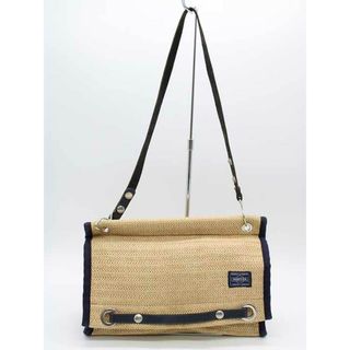 ♪PORTER/ポーター♪ストローショルダーバッグ/シンプル/BAG/鞄 ベージュ/薄茶色 レディース 【中古】 夏 725022